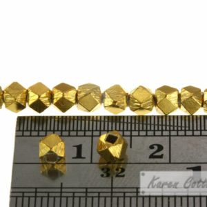 Alternative view of Karen Hill Tribe Silver Faceted Plain Cube Spacer : E11-005G