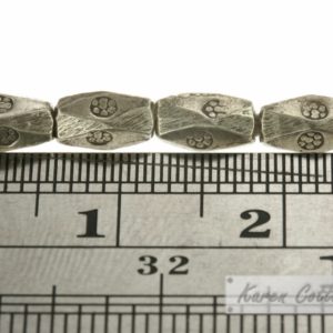 Alternative view of Karen Hill Tribe Silver Faceted Print Rectangle Spacer : E12-002