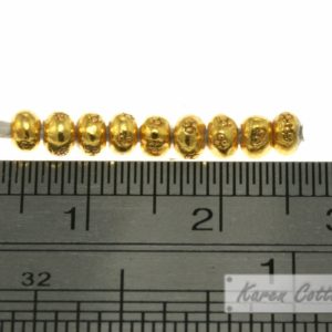 Alternative view of Karen Hill Tribe Silver Printed Solid Ball Spacer : E14-005G