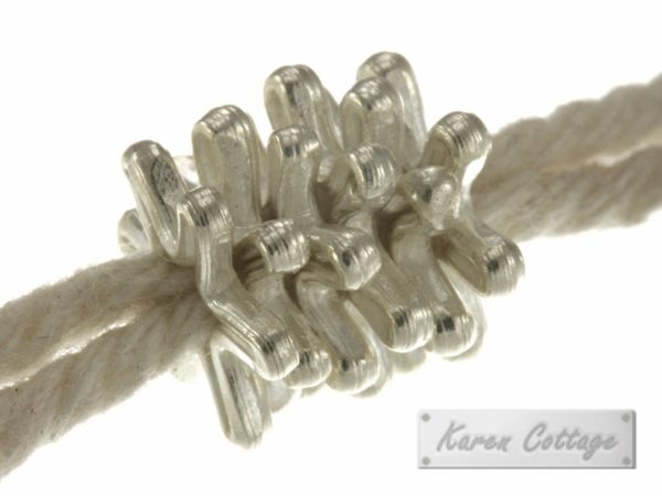 Karen Hill Tribe Silver Flower Wired Ring Spacer : E16-016