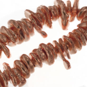 Karen Hill Tribe Silver Rose Gold vermeil Irregular Chip Bead : E19-005R