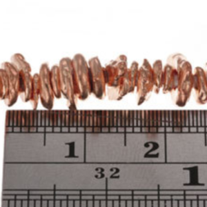 Alternative view of Karen Hill Tribe Silver Rose Gold vermeil Irregular Chip Bead : E19-005R