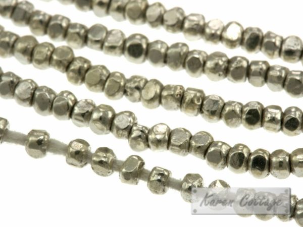 Karen Hill Tribe Silver Tiny Hexagon Spacer : E31-019