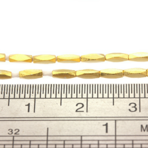 Alternative view of Karen Hill Tribe Silver Tiny Faceted Rectangle Spacer : E31-031G