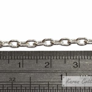 Alternative view of Karen Hill Tribe Silver Plain Wire Oval Chain : F21-001