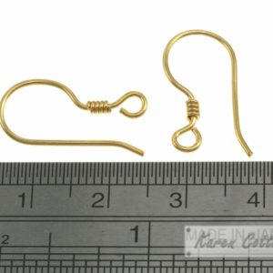 Alternative view of Karen Hill Tribe Silver Round Wire Ear Wire : F24-002G